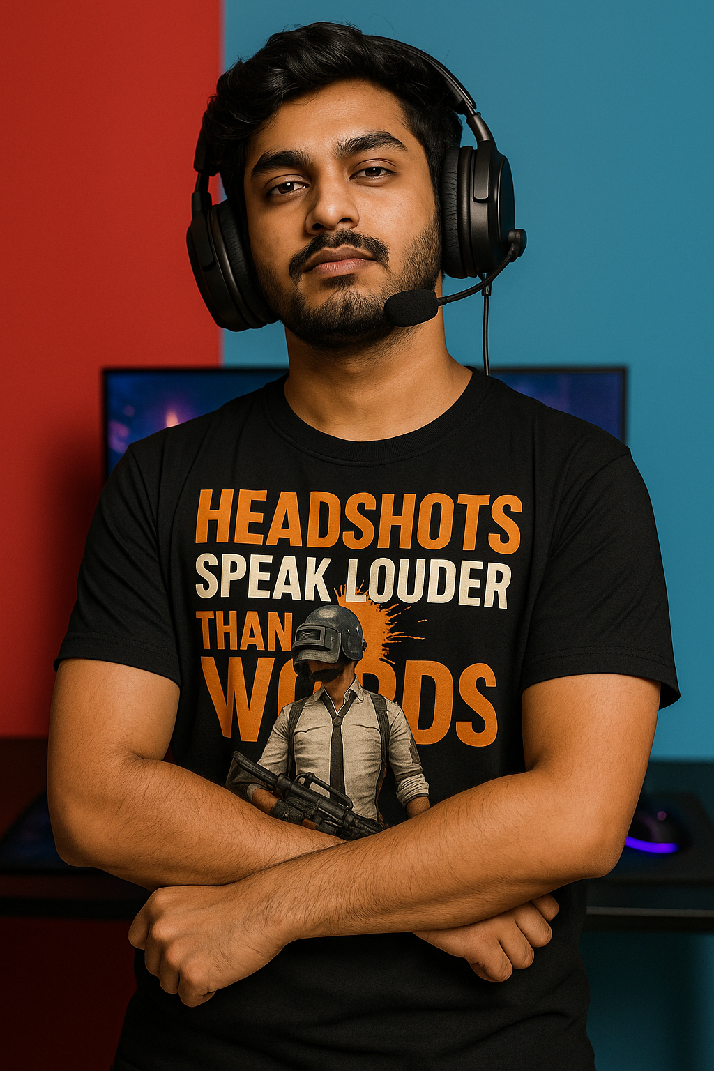Headshots Speak Louder Than Words T-Shirt – Battle Royale Gamer Tee