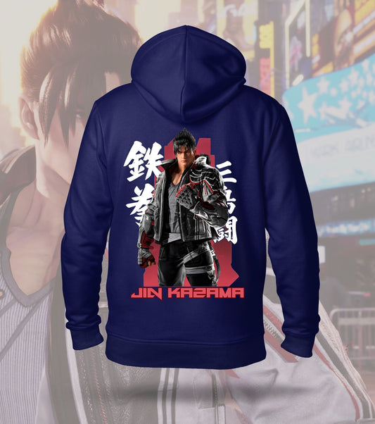 Tekken Jin Kazama Back Print Hoodie – Heavyweight 300 GSM Cotton