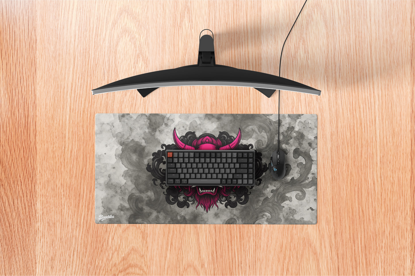 Samurai Oni Demon Gaming Mousepad