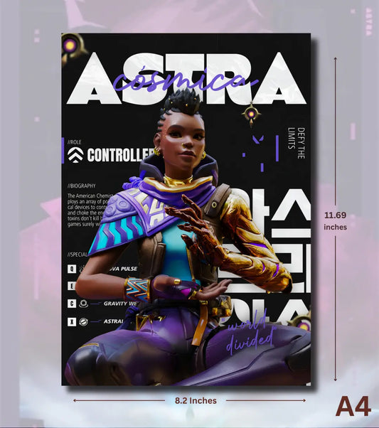 Astra Valorant Poster – Cosmic Control Wall Art | Celestial Power for Your Wall - A4 - Valorant