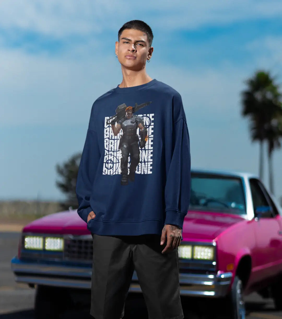Brimstone | Valorant – Commanding Fire Sweatshirt - Black / Oversized / XS - Valorant
