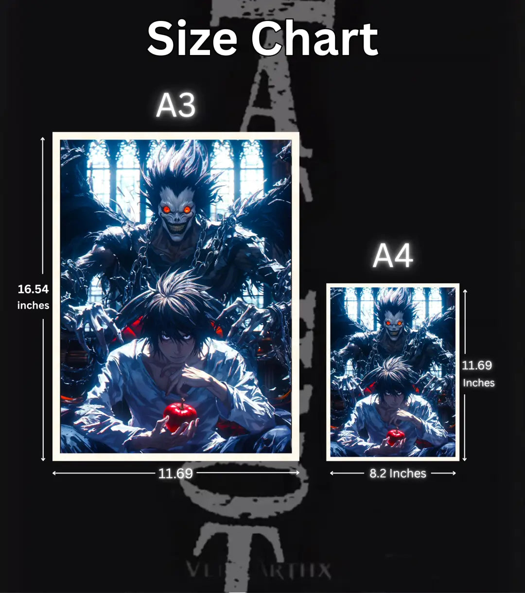 Death Note Shinigami Shadow Poster | Dark Anime Wall Art - Death Note