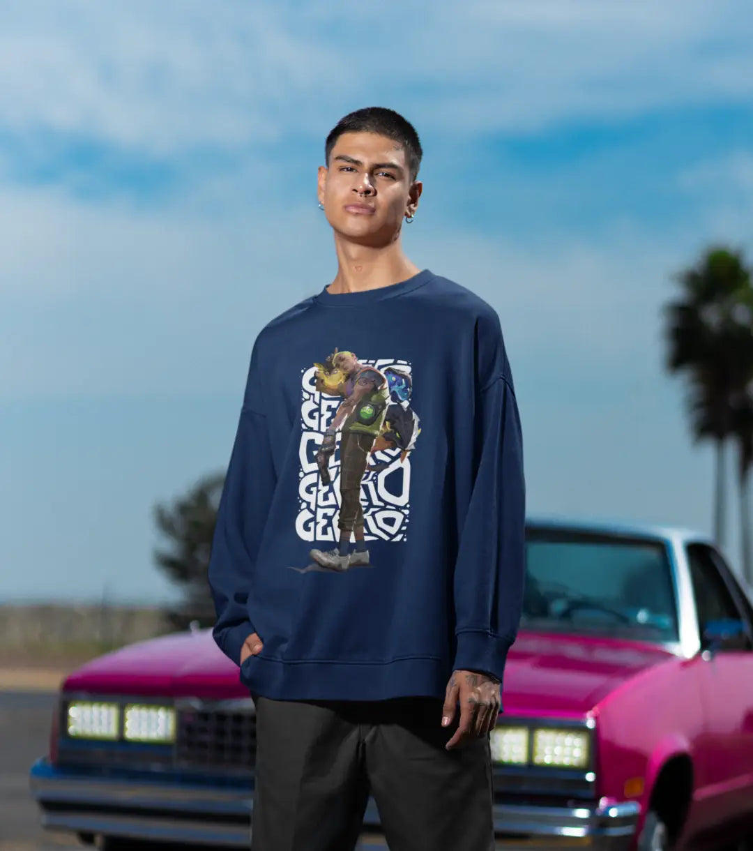 Gekko Crew Vibes Sweatshirt – Valorant Edition - Black / Oversized / XS - Valorant