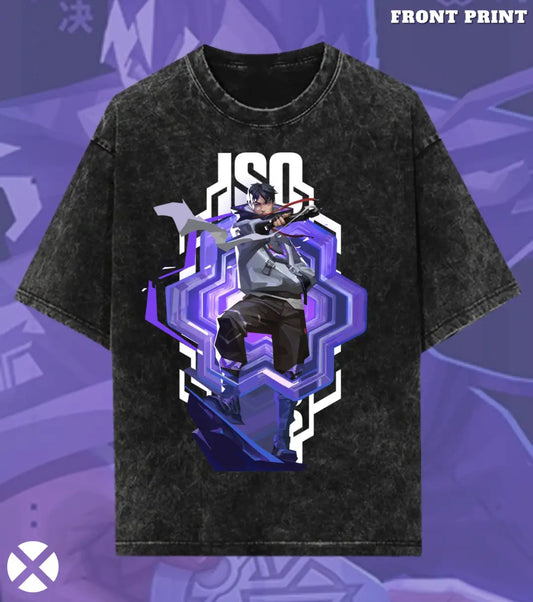 Iso – Reality Fracture Valorant Acid Wash Tee | Bold Gamer Streetwear - Valorant