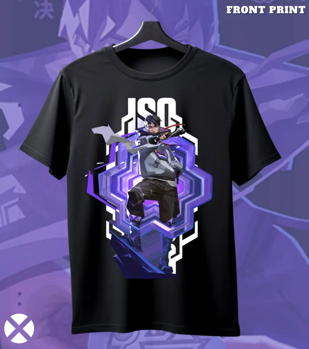 Iso - Solo Strike Valorant T Shirt | Silent Assassin Tee - Front Only / Black / S - Valorant