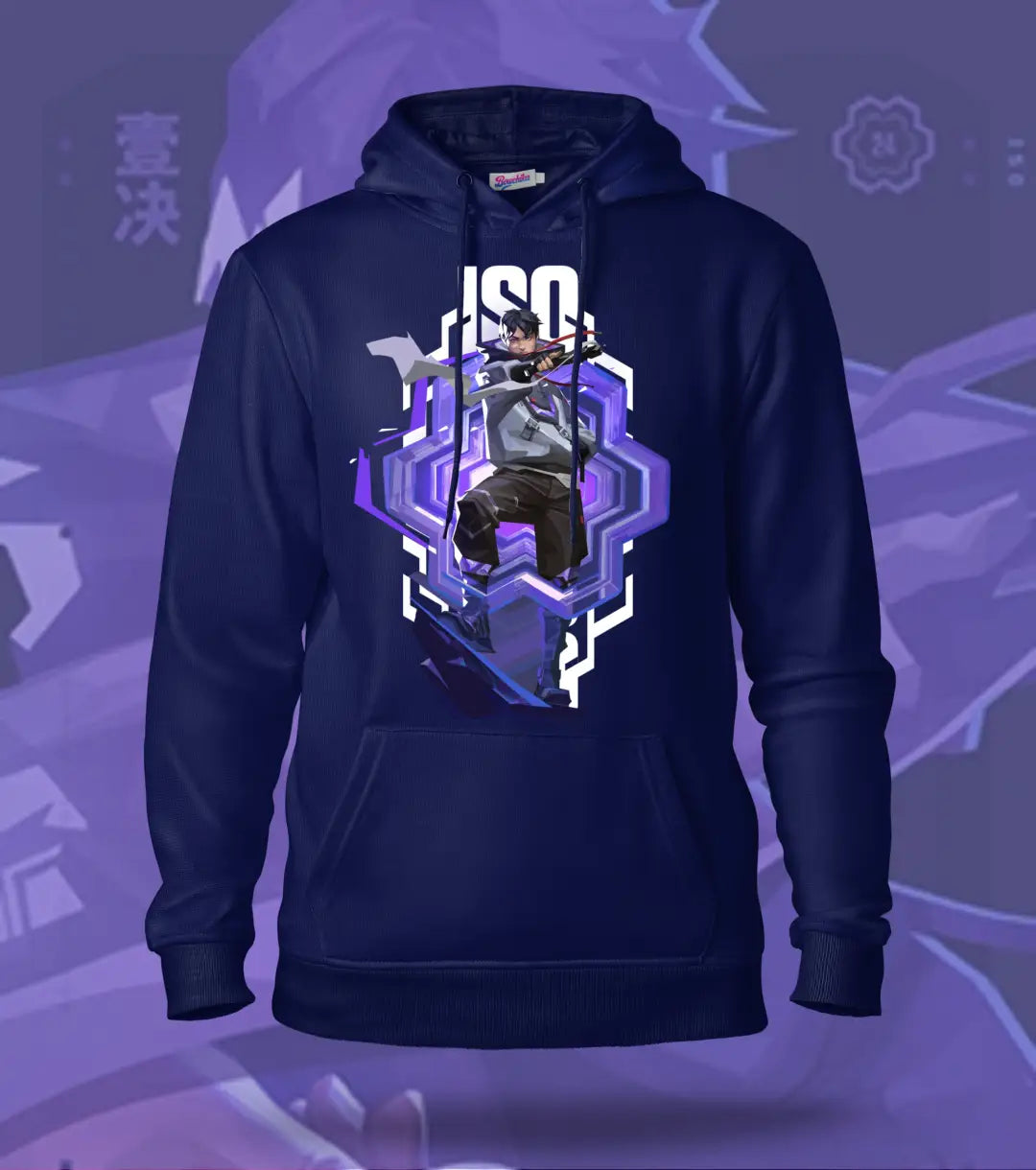 Iso | Valorant โ Reality Fracture Regular Hoodie - Navy / XS - Valorant