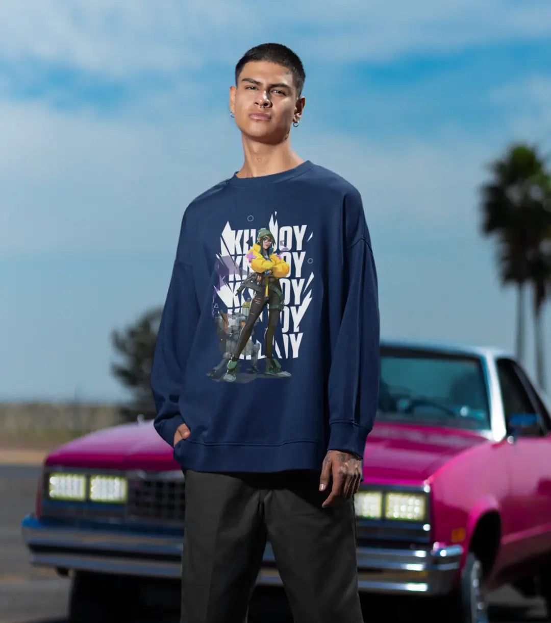 Killjoy Tech Genius Sweatshirt – Valorant Edition - Black / Oversized / XS - Valorant