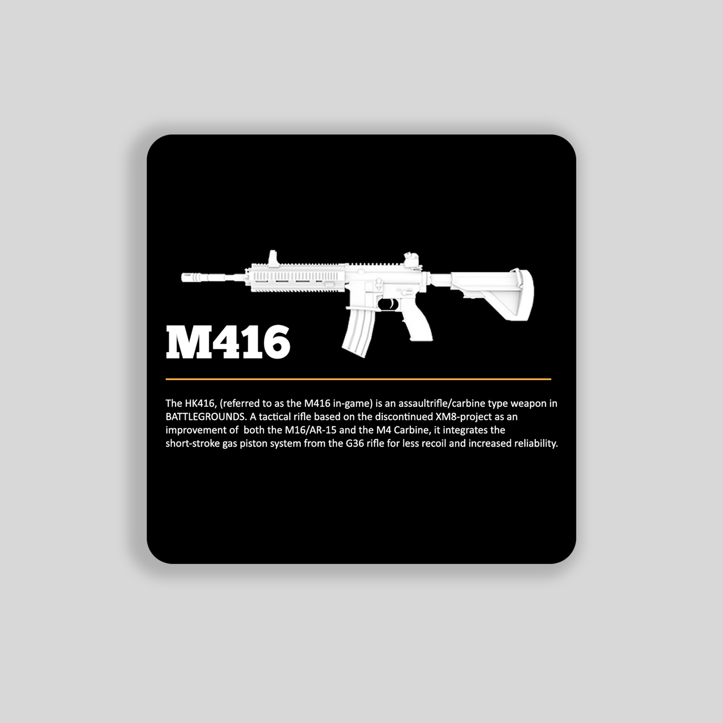 M416 Tactical Assault Rifle T-Shirt  PUBG/BGMI