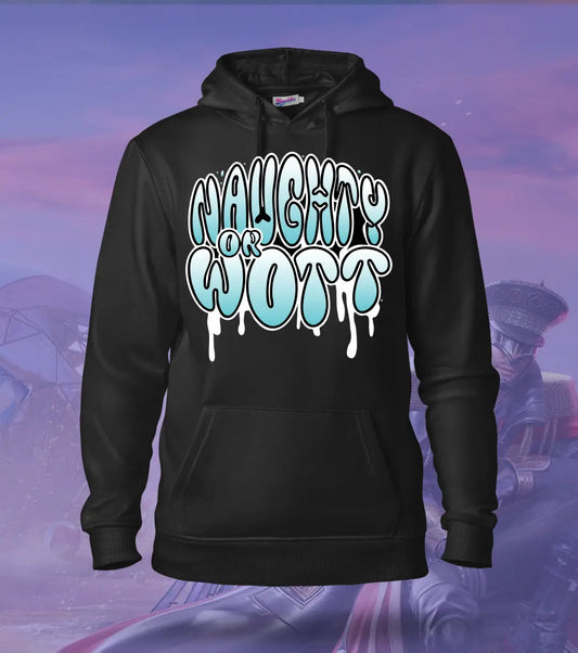 Naughty Or Wott – OG Meme Hoodie | 300 GSM Brushed Fleece - Black / XS / Regular - BGMI/PUBG