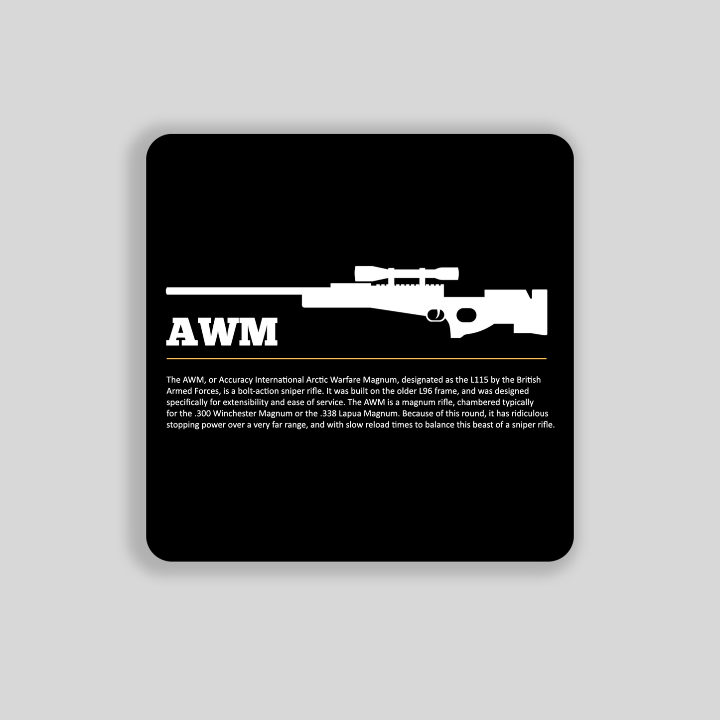 AWM Sniper Rifle Graphic T-Shirt