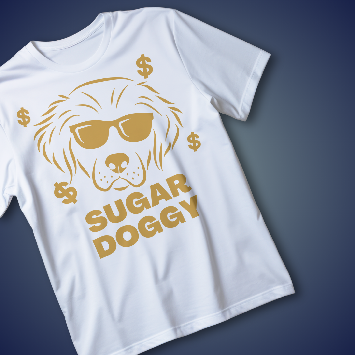 SUGAR DOGGY” Cool Pup Tee – Funny Graphic Dog Shirt with Sunglasses