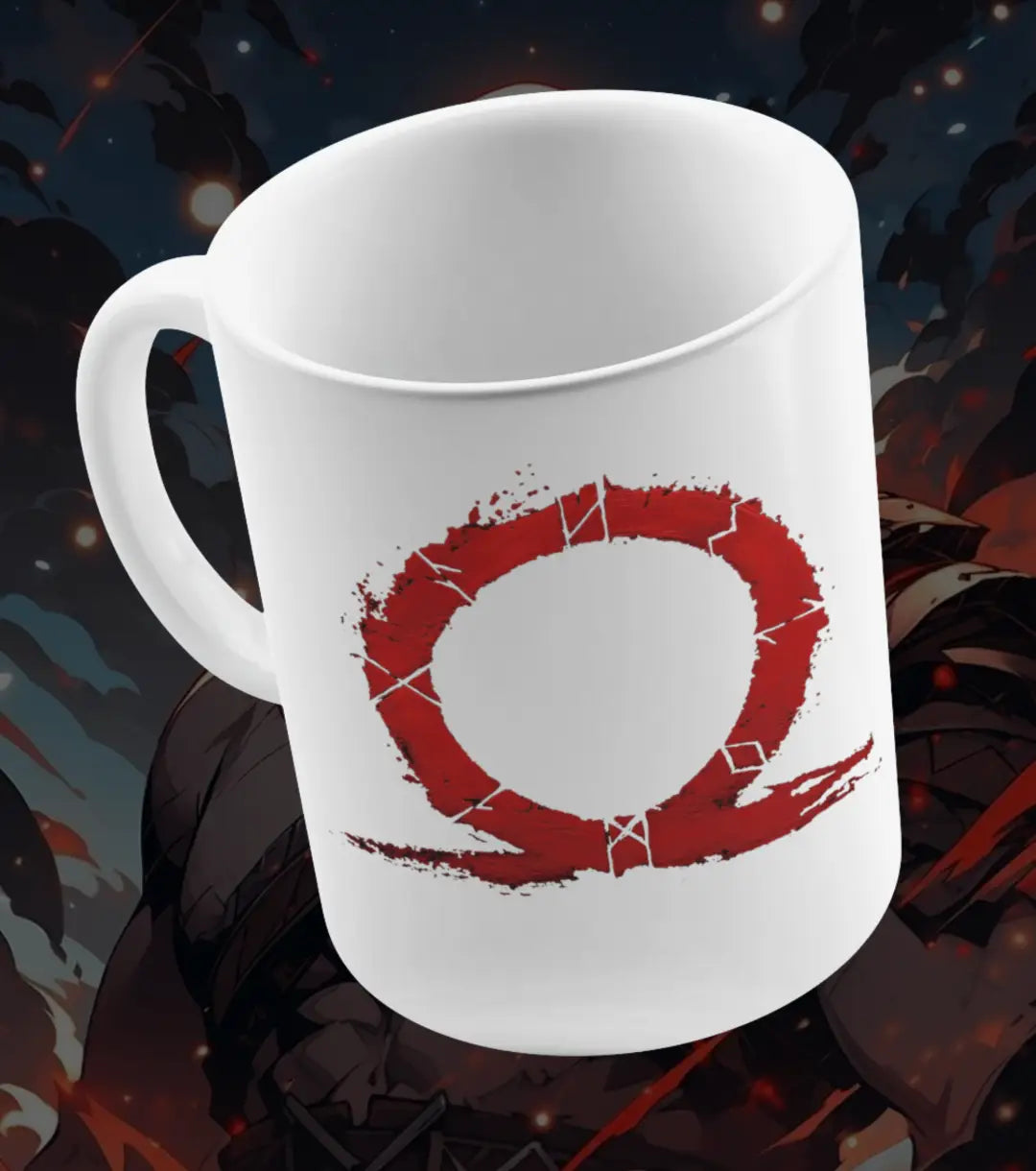 Super Badass Mug – Funny Gaming Coffee Mug | Cartoon Warrior Design | Black Ceramic Gamer Gift - god of war