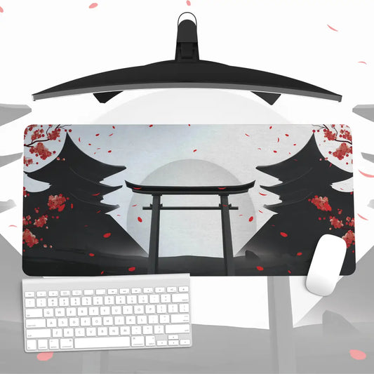 Torii Sunset Desk Mat – Japanese Aesthetic Mouse Pad