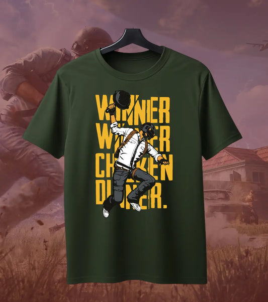 Winner Winner Chicken Dinner BGMI T-Shirt | PUBG Victory Tee - BGMI/PUBG