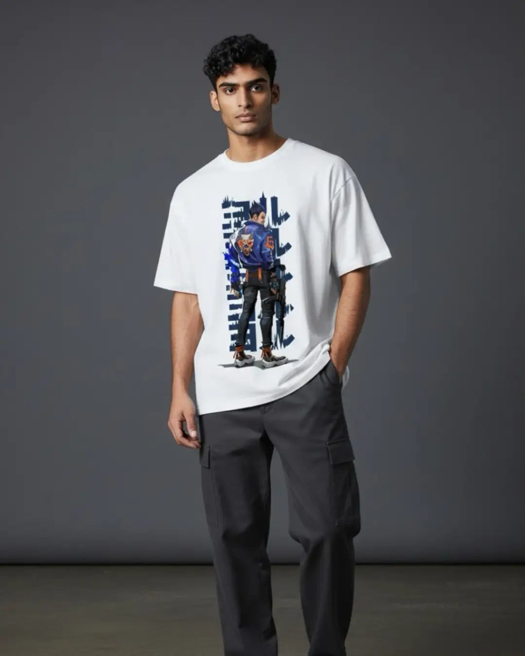 Yoru - Rift Breaker Valorant T Shirt | Vanish Strike Tee - Front Only / White / S - Valorant