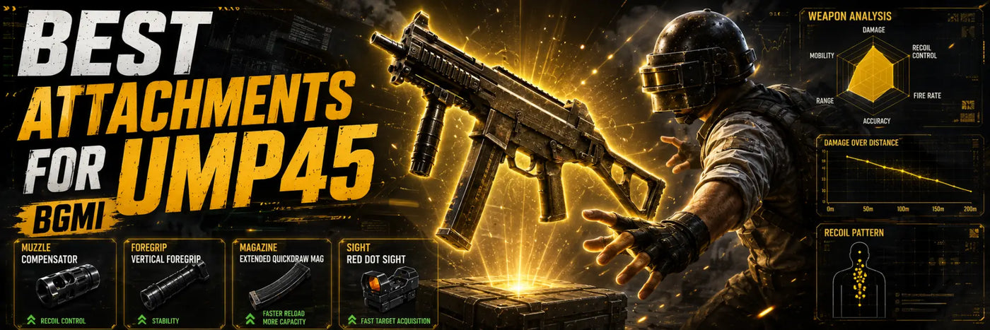 Best Attachments for UMP45 BGMI (Close Range Dominance Guide)