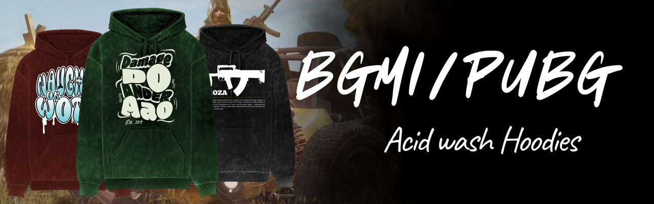 BGMI/PUBG Acid Wash Hoodie