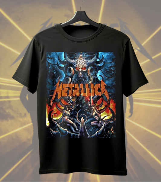 Metallica Horned Demon Warrior Graphic T-Shirt
