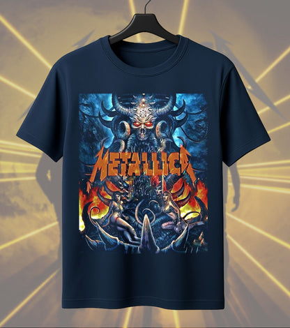 Metallica Horned Demon Warrior Graphic T-Shirt