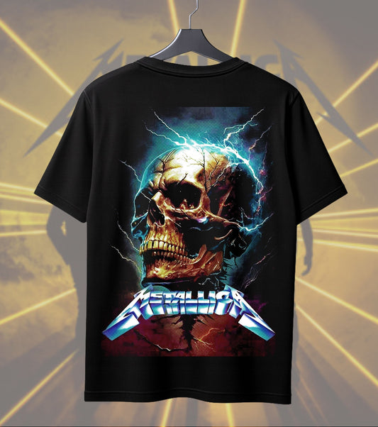 Metallica Electric Skull Lightning Graphic T-Shirt