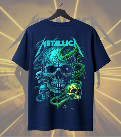 Metallica Neon Venom Skull Graphic T-Shirt