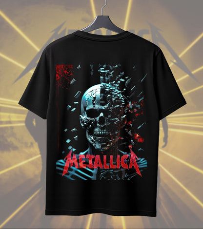 Metallica Glitch Skull Graphic T-Shirt