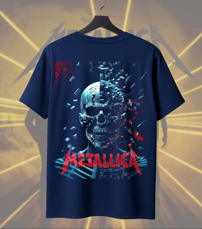 Metallica Glitch Skull Graphic T-Shirt