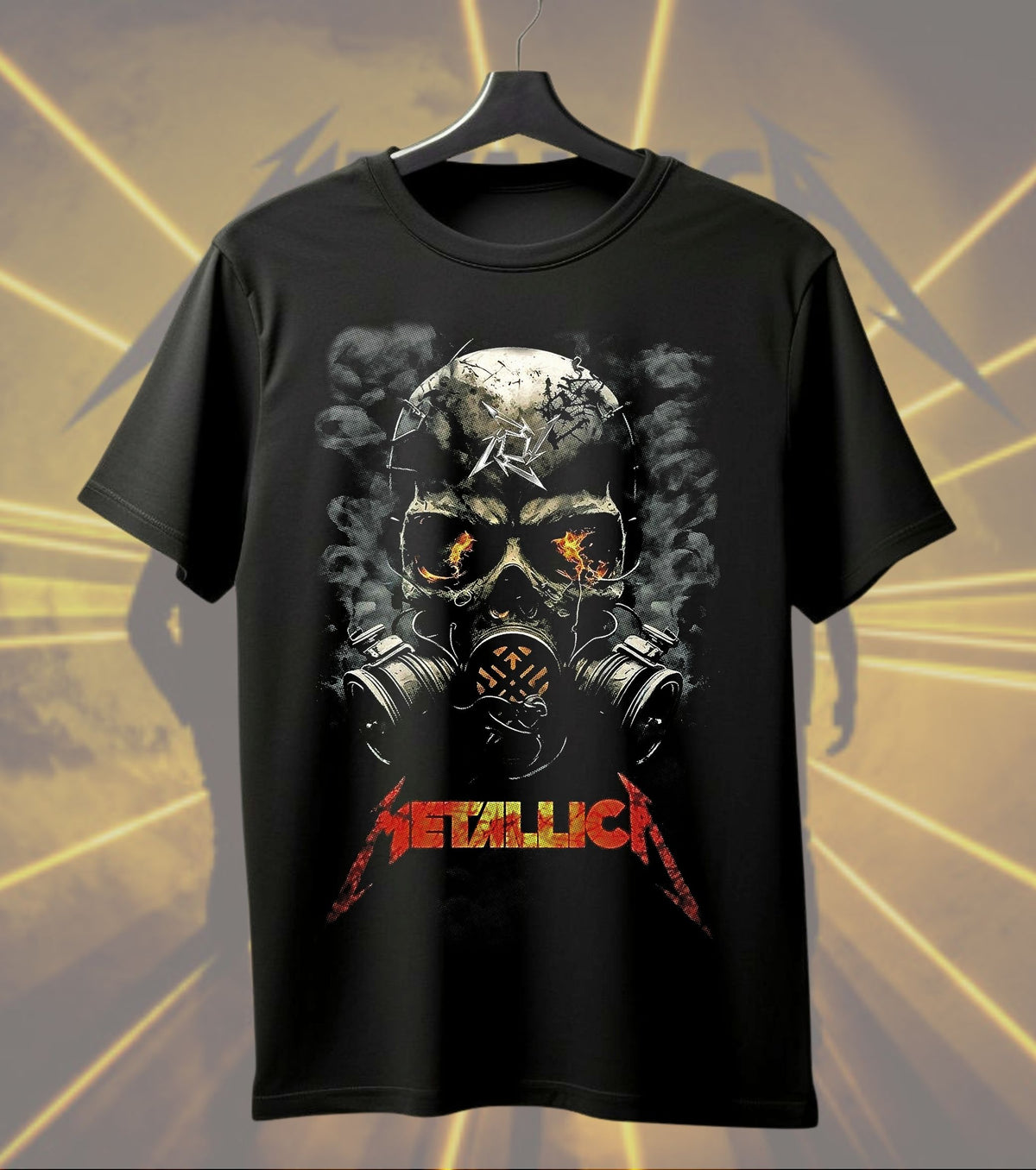 Metallica Tactical Gas Mask Skull Graphic T-Shirt