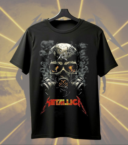 Metallica Tactical Gas Mask Skull Graphic T-Shirt