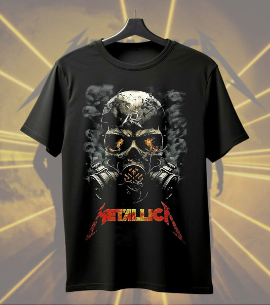 Metallica Tactical Gas Mask Skull Graphic T-Shirt