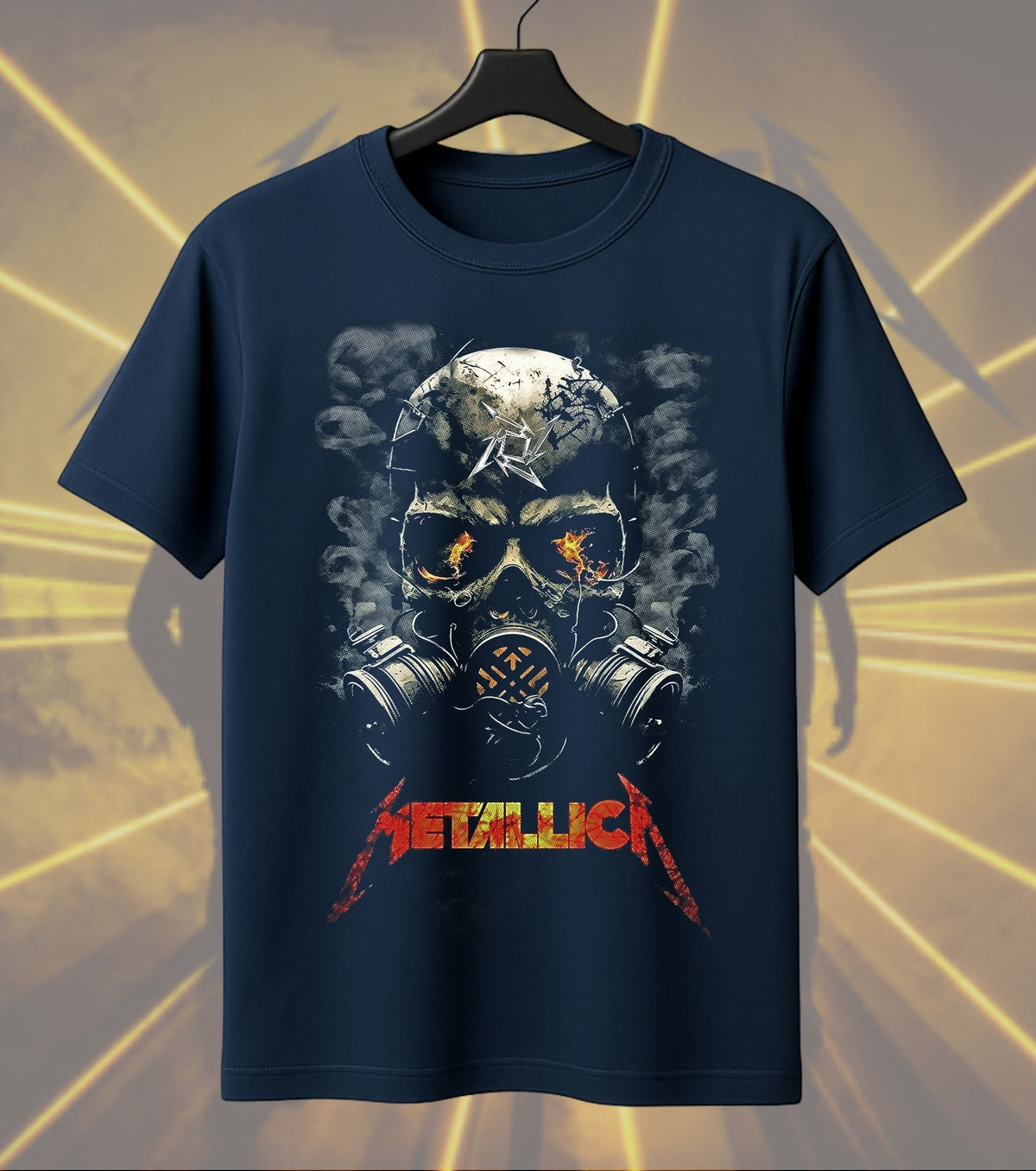 Metallica Tactical Gas Mask Skull Graphic T-Shirt