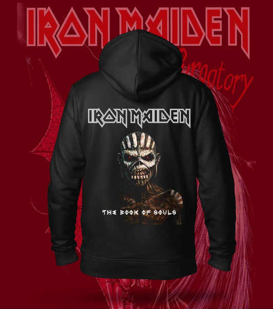 Iron Maiden The Book of Souls Eddie Hoodie – 300 GSM Heavyweight Cotton – Black back print