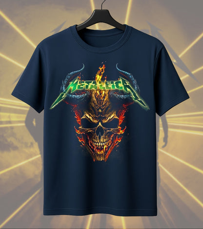 Metallica Inferno Horned Skull Graphic T-Shirt