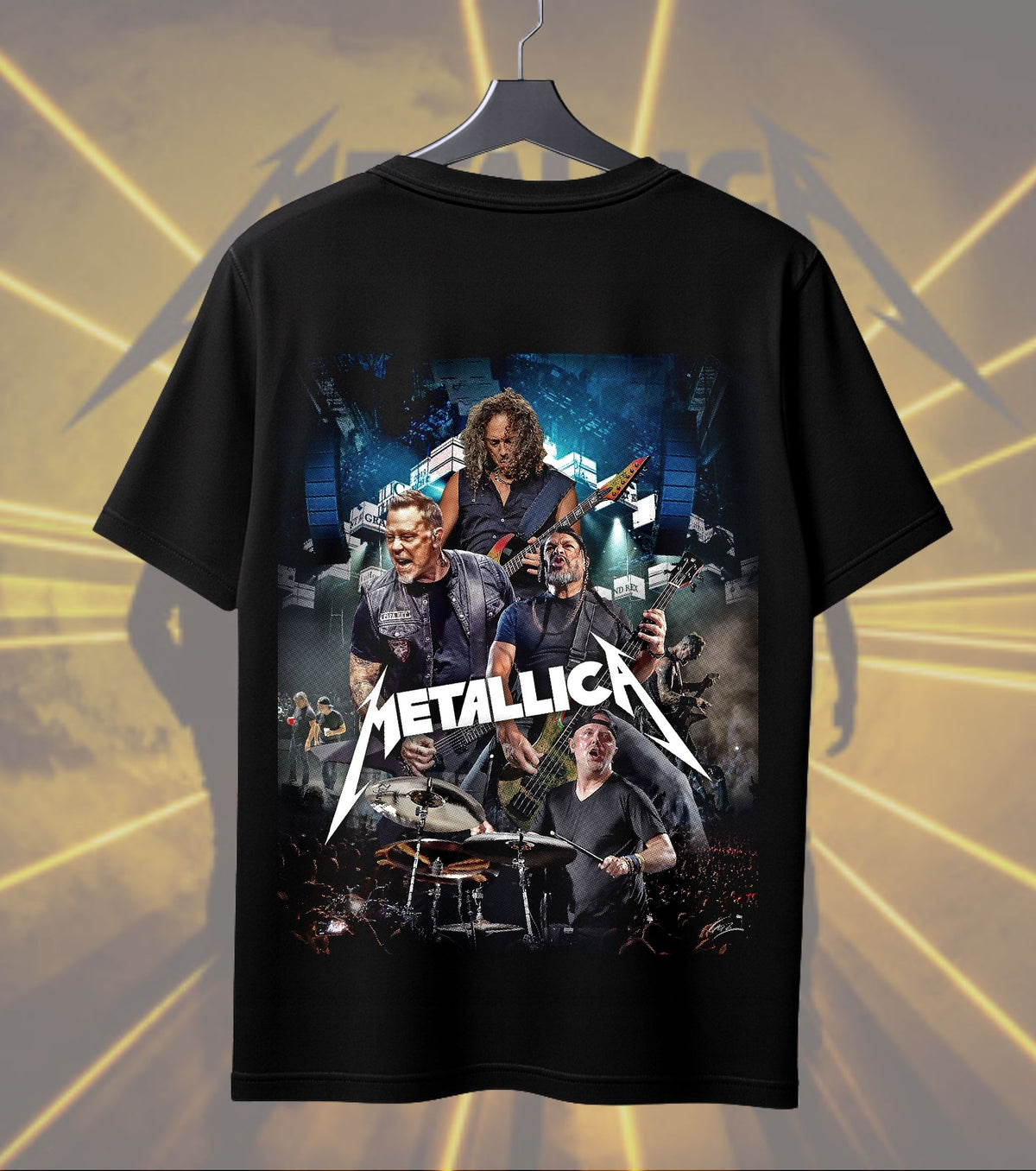 Metallica Band Portrait Graphic Regular T-Shirt