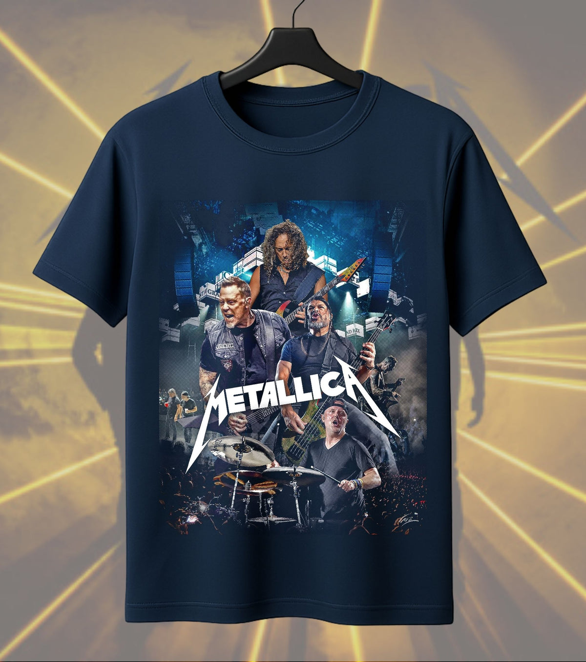 Metallica Band Portrait Graphic Regular T-Shirt
