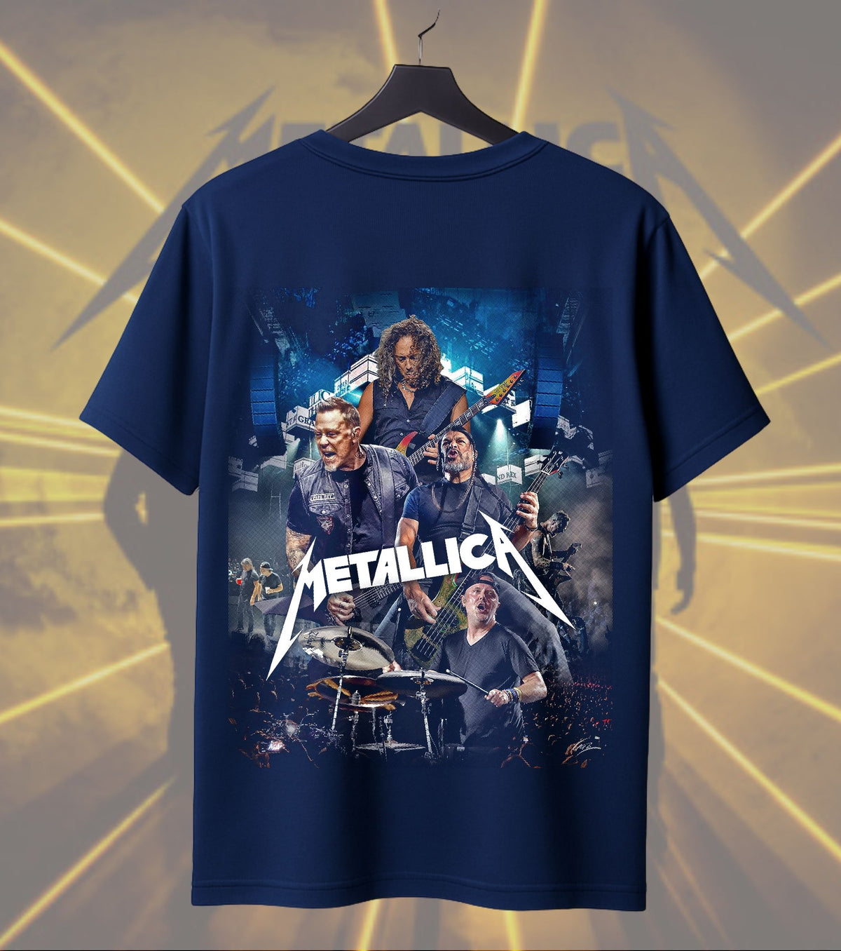 Metallica Band Portrait Graphic Regular T-Shirt