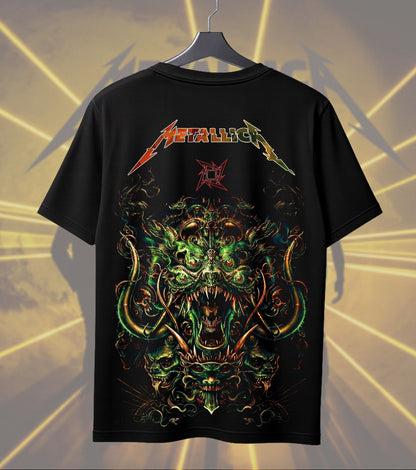 Metallica Demonic Green Serpent Graphic Regular T-Shirt