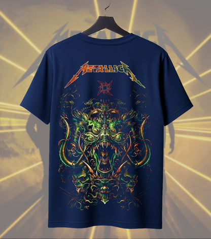 Metallica Demonic Green Serpent Graphic Regular T-Shirt