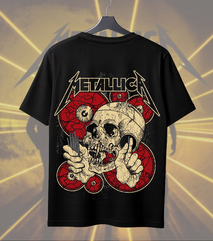 Metallica Skull & Roses Graphic Regular T-Shirt