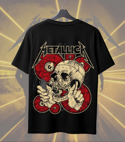 Metallica Skull & Roses Graphic Regular T-Shirt