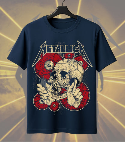Metallica Skull & Roses Graphic Regular T-Shirt