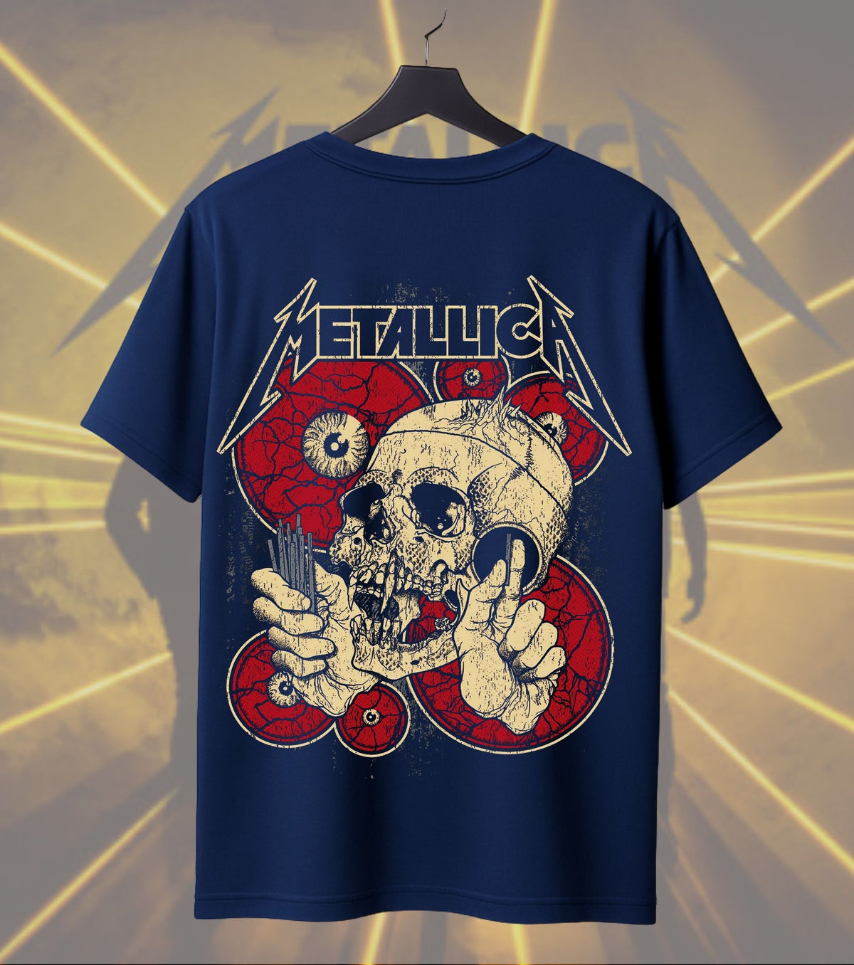 Metallica Skull & Roses Graphic Regular T-Shirt