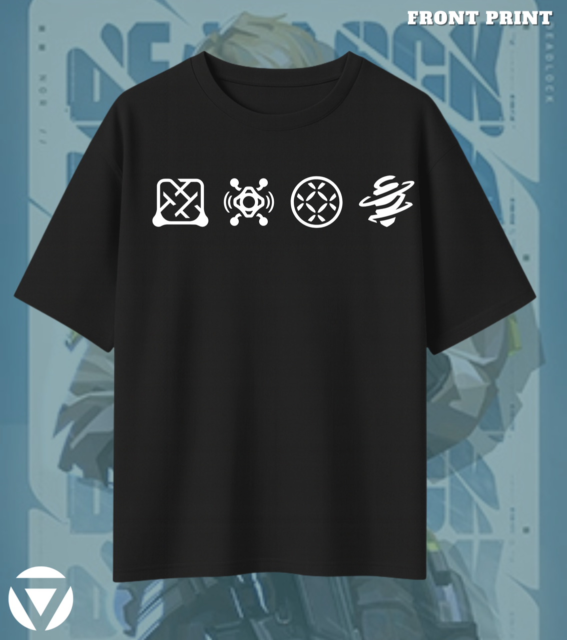 Deadlock Valorant Oversized Tee – Iron Grip Edition (240 GSM)