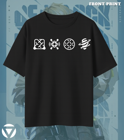 Deadlock Valorant Oversized Tee – Iron Grip Edition (240 GSM)