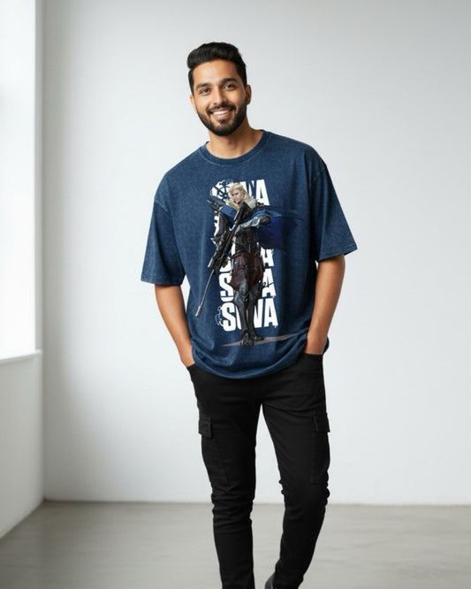Sova | Valorant – Hunter’s Focus 240 GSM Oversized Acid Wash Tee