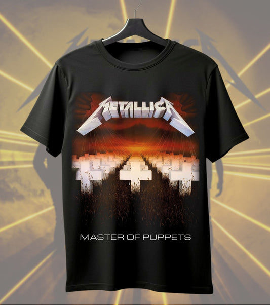 Metallica Master of Puppets & Hetfield Dual Print Regular T-Shirt