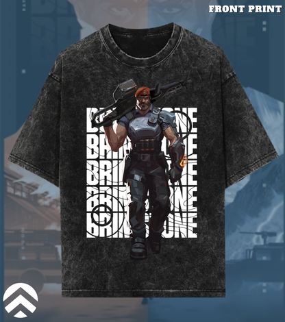 Brimstone | Valorant – Premium 240 GSM Oversized Acid Wash Tee