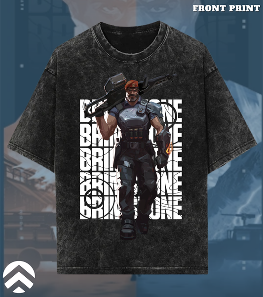 Brimstone | Valorant – Premium 240 GSM Oversized Acid Wash Tee