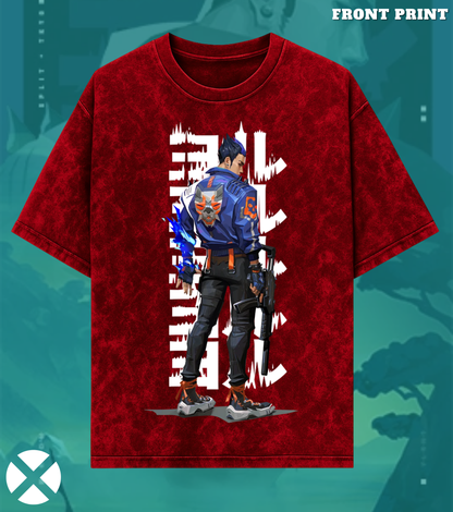 Valorant Yoru – 240 GSM Heavy Premium Oversized Acid Wash Tee