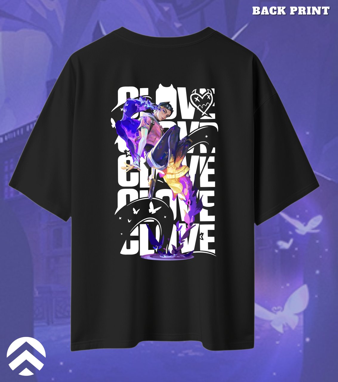 Valorant Clove – Eternal Mischief Oversized Tee (240 GSM Premium)